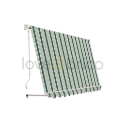 Tenda Da Sole 250x250 A Caduta Senza Cassonetto Verde A Righe