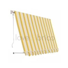 Tenda Da Sole Sangiorgio 250x250 A Caduta Senza Cassonetto Gialla A Righe