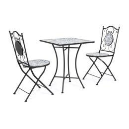 Set bistrot Bizzotto da arredo esterno effetto maiolica Erice