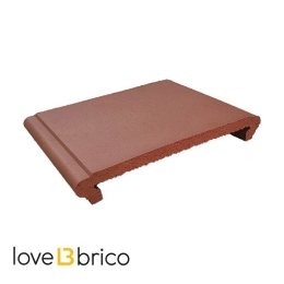 Coprimuro doppio torello in cotto trattato interno 25,5 cm Cotto Furnò