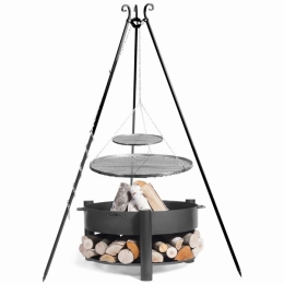 Barbecue Artigianale In Ferro Griglia Treppiedi Montana 80 cm Cook King