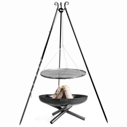 Barbecue Artigianale In Ferro E Griglia Treppiedi Indiana 80 cm Cook King