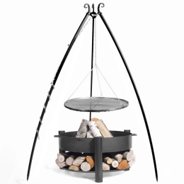 Barbecue Artigianale In Ferro Griglia Treppiedi Montana 70 cm Cook King