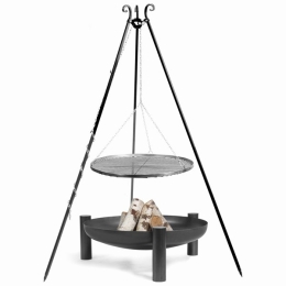 Barbecue Artigianale In Ferro E Griglia Treppiedi Palma 80 cm Cook King
