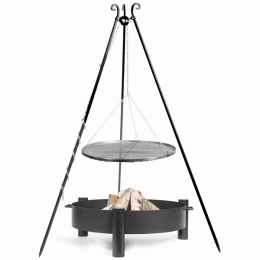 Barbecue Artigianale In Ferro E Griglia Treppiedi Haiti 80 cm Cook King