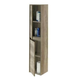 Colonna sospesa da bagno 2 ante 4 ripiani 30x26x140 cm Rovere Dakota