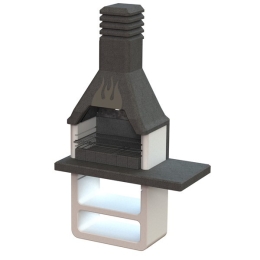 Barbecue A Legna In Muratura Con Ripiano 125x64x215 Prometeo Sarom Nero