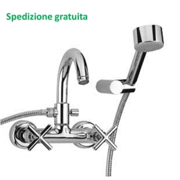 Miscelatore vasca doccia duplex Paini serie Tubos 79CR105 cromato