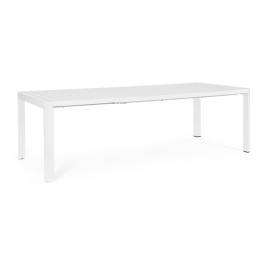 Tavolo Da Esterno Allungabile 100x180-240 Cm Kiplin Bianco Bizzotto