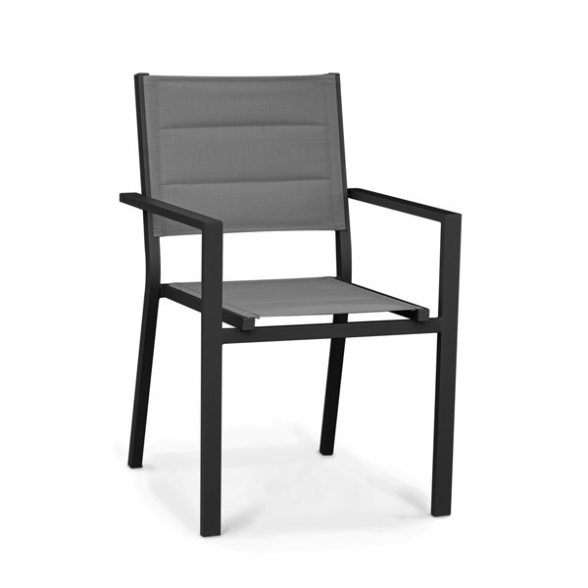 Set Da Pranzo Da Esterno Tavolo 90x160-240 + 8 Sedie Antracite