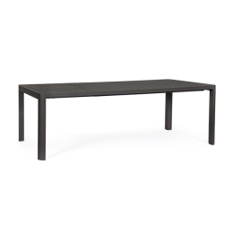 Tavolo Da Esterno Allungabile 100x180-240 Cm Kiplin Antracite Bizzotto