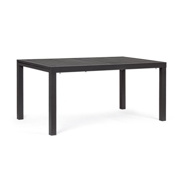 Set Da Pranzo Da Esterno Tavolo 90x160-240 + 8 Sedie Antracite