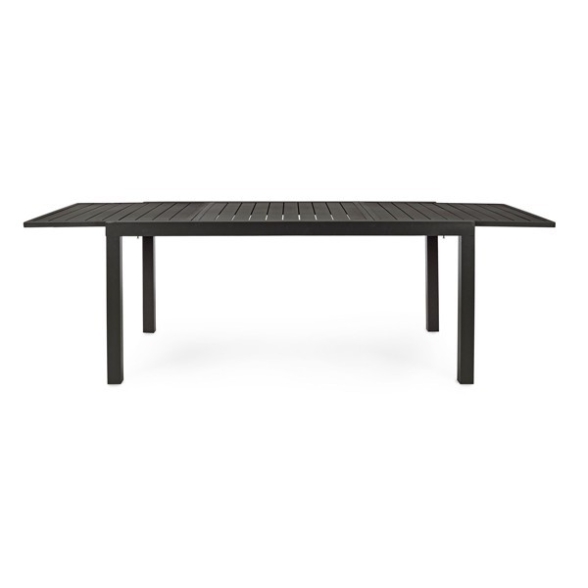 Set Da Pranzo Da Esterno Tavolo 90x160-240 + 8 Sedie Antracite