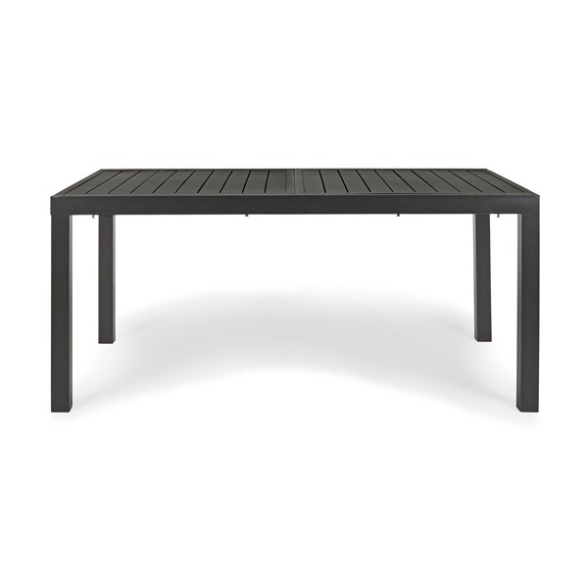Set Da Pranzo Da Esterno Tavolo 90x160-240 + 8 Sedie Antracite