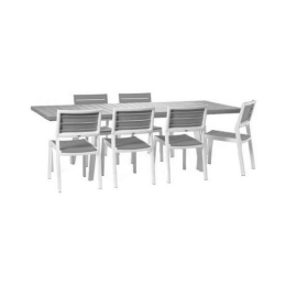 Set Da Pranzo Tavolo Allungabile Con 6 Sedie Harmony Keter Grigio