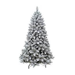 Albero di Natale abete artificiale bianco innevato 180 cm Fiocco 710 rami