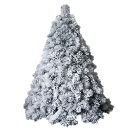 Albero di Natale abete artificiale bianco innevato altezza 210 cm Klaus 975 rami