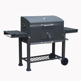 Barbecue A Carbone Con Portina Fornacella E Coperchio 115x109 Cm Kansas
