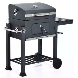 Barbecue A Carbone Con Portina Fornacella E Coperchio 115x109 Cm Texas
