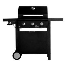 Barbecue a gas con pietra lavica 3 fuochi e fornello laterale KeGrill