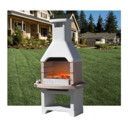 Barbecue a legna in cemento e marmo granulato Oasi Crystal Sunday