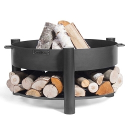 Braciere Da Esterno In Ferro Con Porta Legna Montana 70 cm Cook King