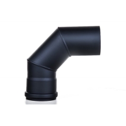 Gomito 90° nero in ghisa Ø 80 mm MF per stufa a pellet