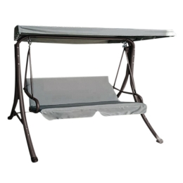Dondolo 3 Posti Da Giardino Robusto Con Cuscini 180x120xH165 Grigio