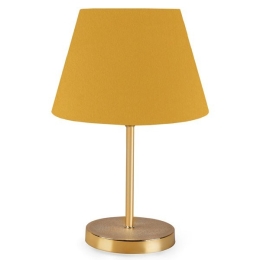 Lampada Da Tavolo 22x37 Cm Design Moderno 60W Oro E Giallo Abat Jour