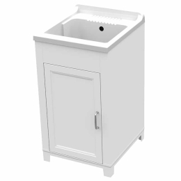 Lavatoio bianco 45 x 50 resina antiacido lavapanni con vasca Mongardi