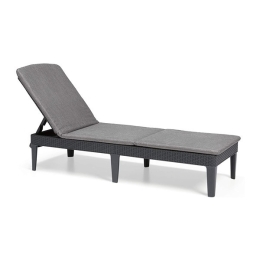 Lettino Prendisole In Resina Rattan Con Cuscini Jaipur Allibert Grafite