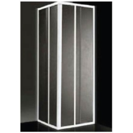 Box doccia ad angolo 68/80 + 79/90 cm acrilico con profilo bianco Giava Smeralda S03MBI