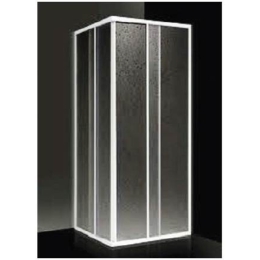 Box doccia ad angolo 68/78 cm acrilico con profilo bianco Giava Elba E01BI