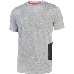 T-Shirt Da Lavoro Con Tasca Road U-Power Cotone Grigia