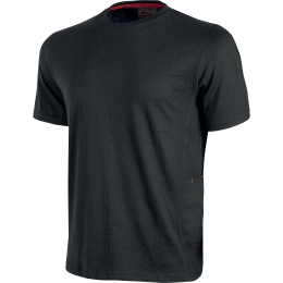 T-Shirt Da Lavoro Con Tasca Road U-Power Cotone Nera