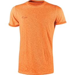 T-Shirt Manica Corta 100% Cotone Fluo U-Power Arancione