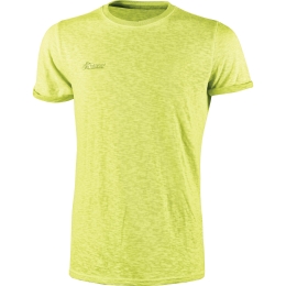 T-Shirt Manica Corta 100% Cotone Fluo U-Power Gialla