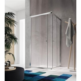 Box doccia 3 lati 2 ante scorrevoli 70 x 90 x 70 cm vetro 6 mm Victory Design modello Isy