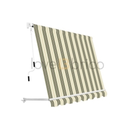 Tenda Da Sole Sangiorgio 250x250 A Caduta Senza Cassonetto Beige A Righe