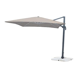 Ombrellone 3x4 Decentrato In Alluminio Orientabile Moka