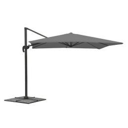 Ombrellone 3x4 Palo Laterale In Alluminio Orientabile Telo Grigio