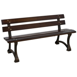 Panca In Ghisa Anticata E Doghe Di Legno Per Esterni 150x62x73 Cm Magnum