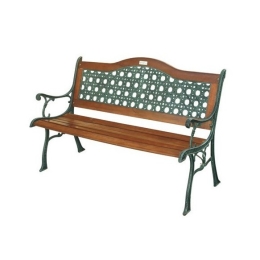 Panchina Da Esterno In Legno E Ghisa Con Braccioli 126x60 Rattan Arc