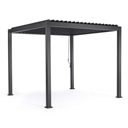 Pergola Bioclimatica 3x3 In Alluminio Antracite Scura Pacific Bizzotto