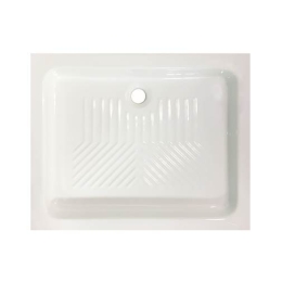 Piatto doccia rettangolare 72 x 90 cm H 10 cm porcellana antiscivolo bianco