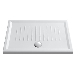 Piatto doccia rettangolare 80 x 120 slim cm H 5,5 cm porcellana antiscivolo bianco
