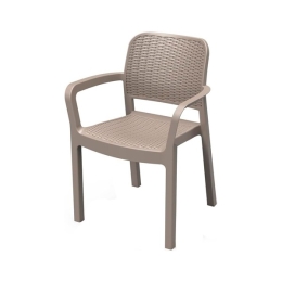Sedia Da Giardino Impilabile Con Braccioli Bella Keter Cappuccino