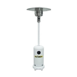 Stufa Aerea A Gas Fungo Per Esterno Patio Zeus 13 kW Con Ruote Bianco