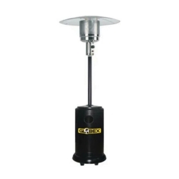 Stufa Aerea A Gas Fungo Per Esterno Patio Zeus 13 kW Con Ruote Nero
