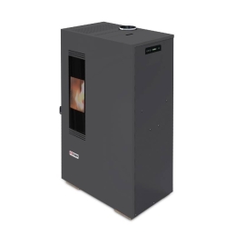 Stufa a pellet ad aria 5 kW ventilazione frontale Mini King 5 nera